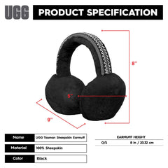 UGG Tasman Sheepskin Earmuffs for Women, Soft Genuine Shearling Ear Warmers