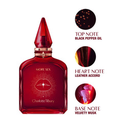 Charlotte Tilbury More Sex Eau De Parfum - Pheromone Enhancing Sandalwood Perfume with Naturally-Derived Oils - Long-Lasting Scent with Notes of Black Pepper, Velvety Musk & Ambery Wood