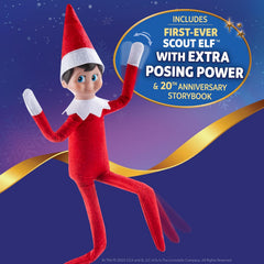 The Elf on the Shelf: A Christmas Tradition Limited 20th Anniversary Edition Box Set - Posable Boy Scout Elf with Blue Eyes, New Edition Storybook and Keepsake with Collectible Pajama Set and Ornament