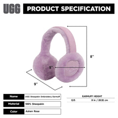 UGG womens Water Resistant Sheepskin Earmuffs With Embroidered Logo