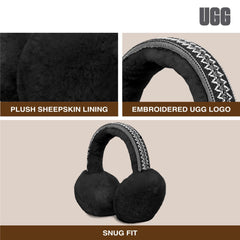 UGG Tasman Sheepskin Earmuffs for Women, Soft Genuine Shearling Ear Warmers