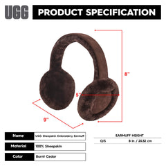 UGG womens Water Resistant Sheepskin Earmuffs With Embroidered Logo