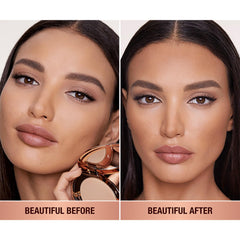 Charlotte Tilbury Airbrush Matte Bronzer - Smoothing & Blurring Powder Bronzer with an Airbrush Finish - Refillable Makeup Infused with Silky Mica & Hyaluronic Acid