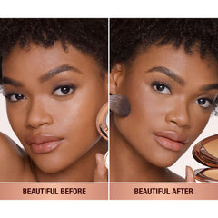 Charlotte Tilbury Airbrush Matte Bronzer - Smoothing & Blurring Powder Bronzer with an Airbrush Finish - Refillable Makeup Infused with Silky Mica & Hyaluronic Acid