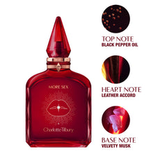 Charlotte Tilbury More Sex Eau De Parfum - Pheromone Enhancing Sandalwood Perfume with Naturally-Derived Oils - Long-Lasting Scent with Notes of Black Pepper, Velvety Musk & Ambery Wood