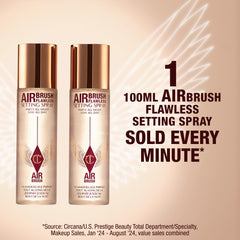 Charlotte Tilbury Airbrush Flawless Setting Spray - Gift Set Essential - Ultra-Fine Mist to Prime & Set Makeup - Perfect for Pairing with Other Skincare & Makeup Favorites