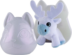 The Elf on the Shelf Noorah Snow Sculpture Surprise – Arctic Fox Storage Toy with 1 Mystery Plush Animal Inside – Collectible Mini Snow Bunny, Owl, Moose, or Bear – Holiday Stocking Stuffer for Kids