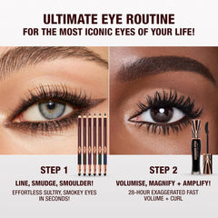 Charlotte Tilbury Exagger-Eyes Volume Mascara - Gift Set Essential - Volumizing Mascara with 28-Hour Smudge-Proof & Flake-Proof Wear - Perfect for Pairing with Makeup Favorites