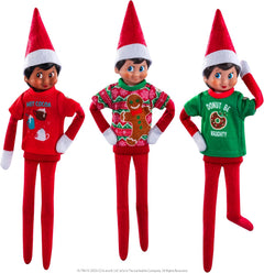 The Elf on the Shelf Claus Couture Collection Festive Fun T-Shirt Set - Set of 3 Elf-Size Tees with Gingerbread, Hot Cocoa and Donut Designs - Scout Elf Not Included