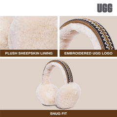 UGG Tasman Sheepskin Earmuffs for Women, Soft Genuine Shearling Ear Warmers