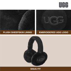UGG womens Water Resistant Sheepskin Earmuffs With Embroidered Logo