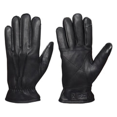 UGG mens 3 Point Leather Tech Gloves With Sherpa Lining