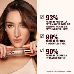 Charlotte Tilbury Holiday Kit - AIRbrush Flawless Setting Spray + AIRbrush Flawless Finish + Icon Baby Lip Duo - Hydrating Mist & Pressed Setting Powder Kit with Pink Lipstick Gloss Set