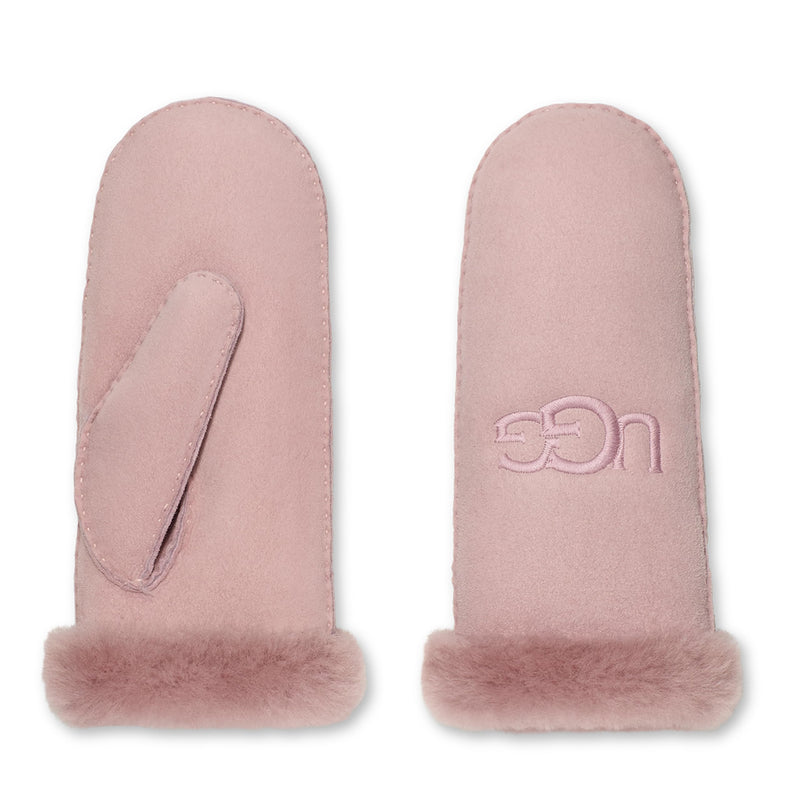 UGG womens Embroidered Water Resistant Sheepskin Mitten With Tech Palm