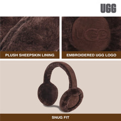 UGG womens Water Resistant Sheepskin Earmuffs With Embroidered Logo