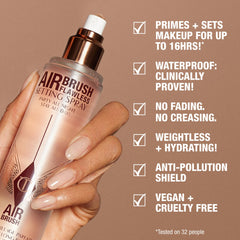 Charlotte Tilbury Airbrush Flawless Setting Spray - Gift Set Essential - Ultra-Fine Mist to Prime & Set Makeup - Perfect for Pairing with Other Skincare & Makeup Favorites
