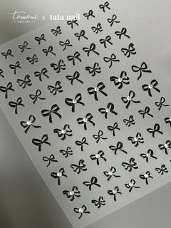 New Crystal Bow Nail Stickers with Elegant Lines
