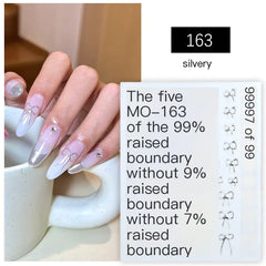 5D Minimalist Embossed Bow Nail Stickers (Black/White/Silver)